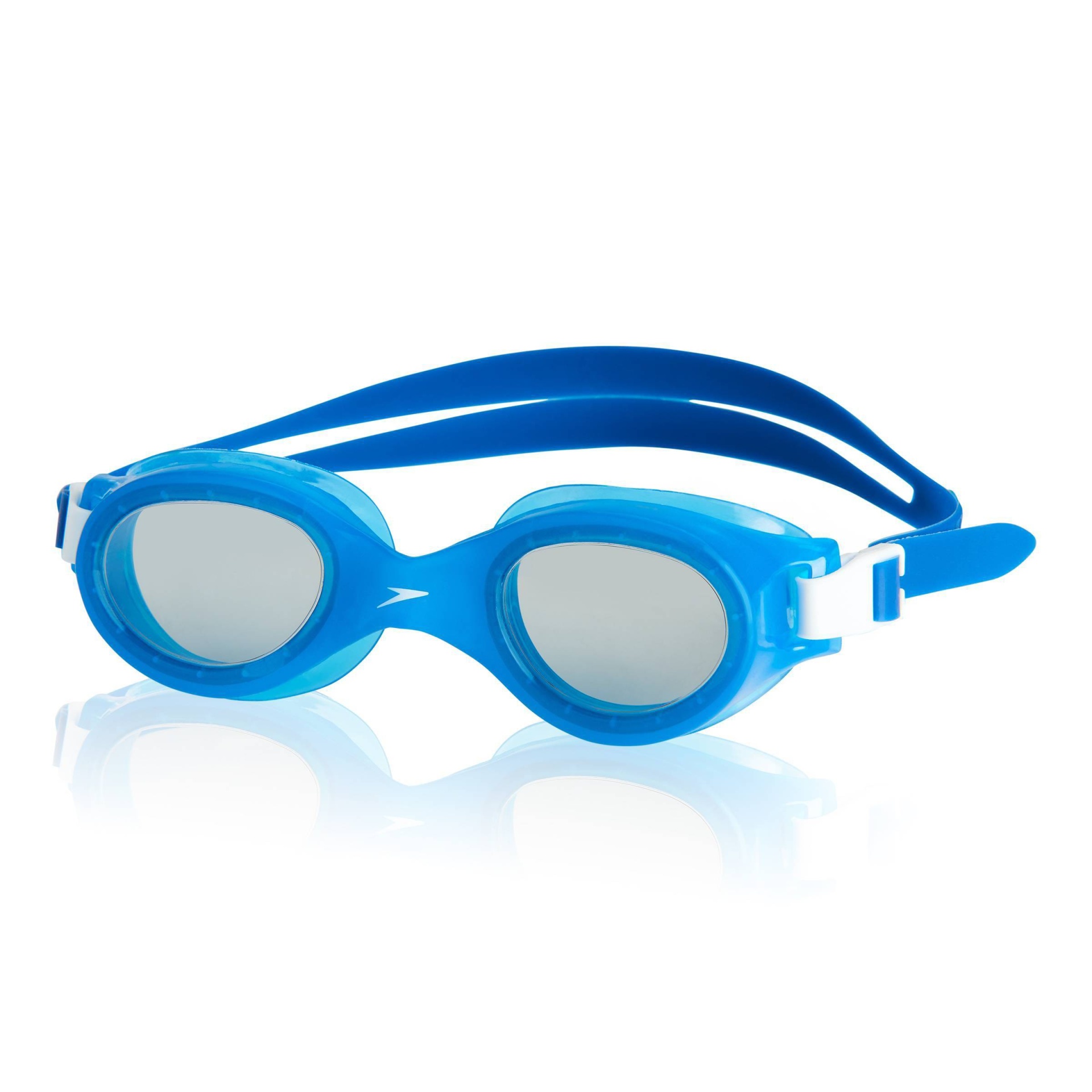 slide 1 of 3, Speedo Adult Boomerang Goggles - Blue/Smoke, 1 ct