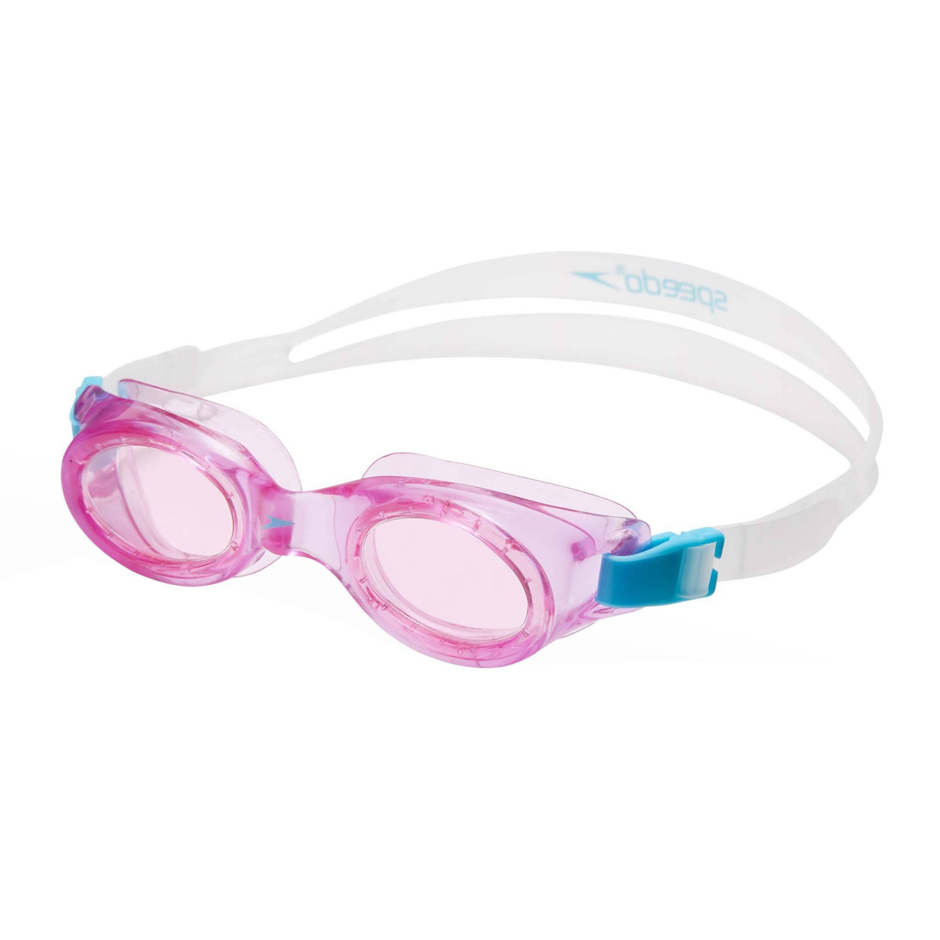 slide 1 of 3, Speedo Junior Glide Goggles - Achroma/Vermillion, 1 ct