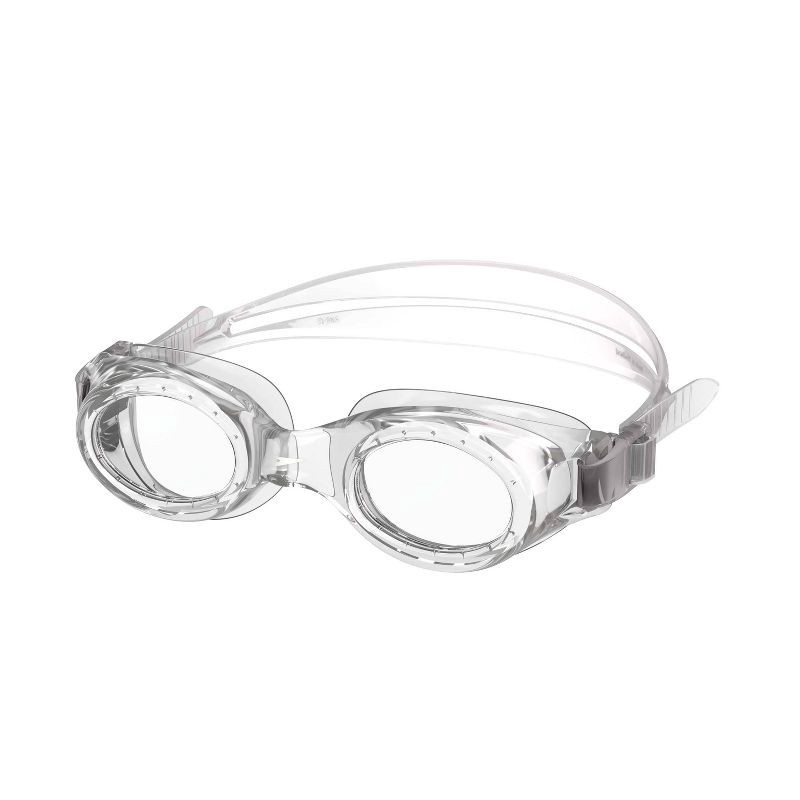 slide 1 of 5, Speedo Adult Boomerang Swim Goggles - Clear: Anti-Fog, Adjustable Strap, 1 ct