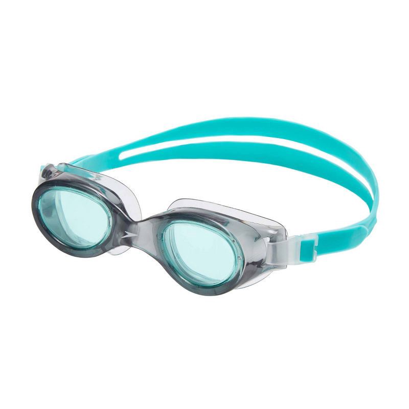 slide 1 of 1, Speedo Adult Boomerang Swim Goggles - Monument/Jade, 1 ct