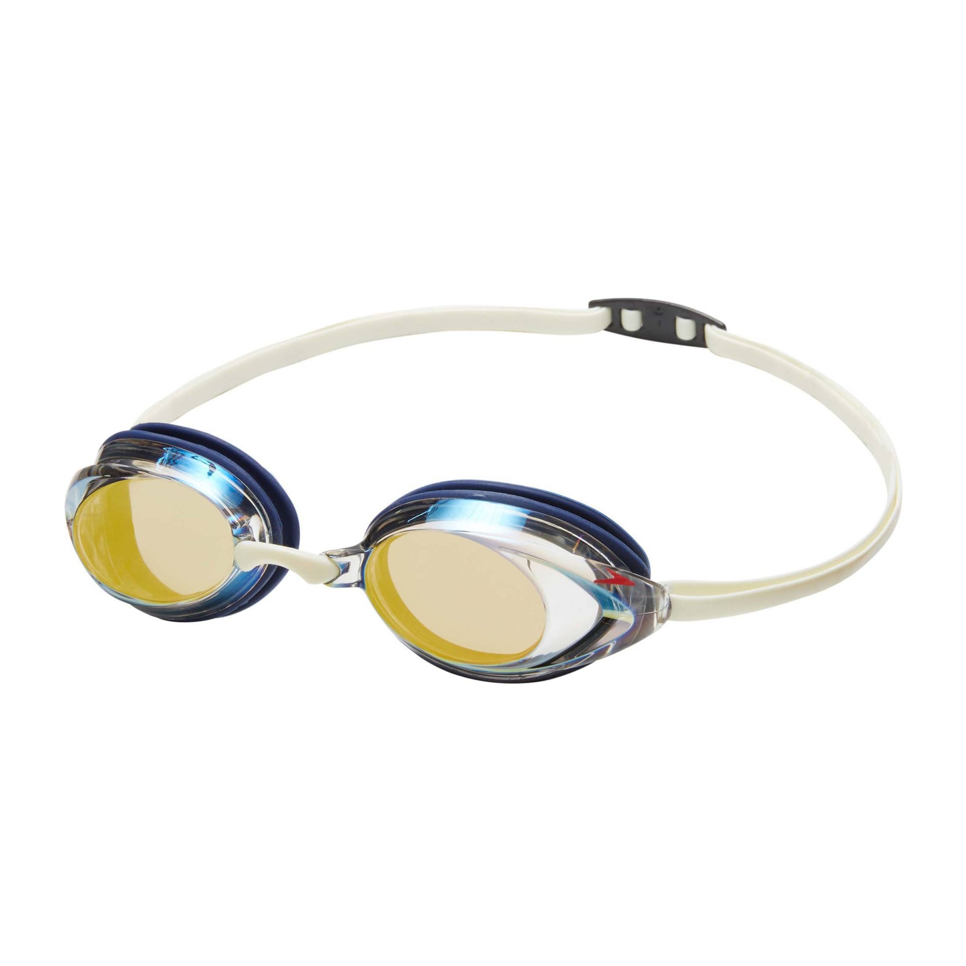 slide 1 of 3, Speedo Adult Record Breaker Goggles - Peacoat/Clear/Gold, 1 ct