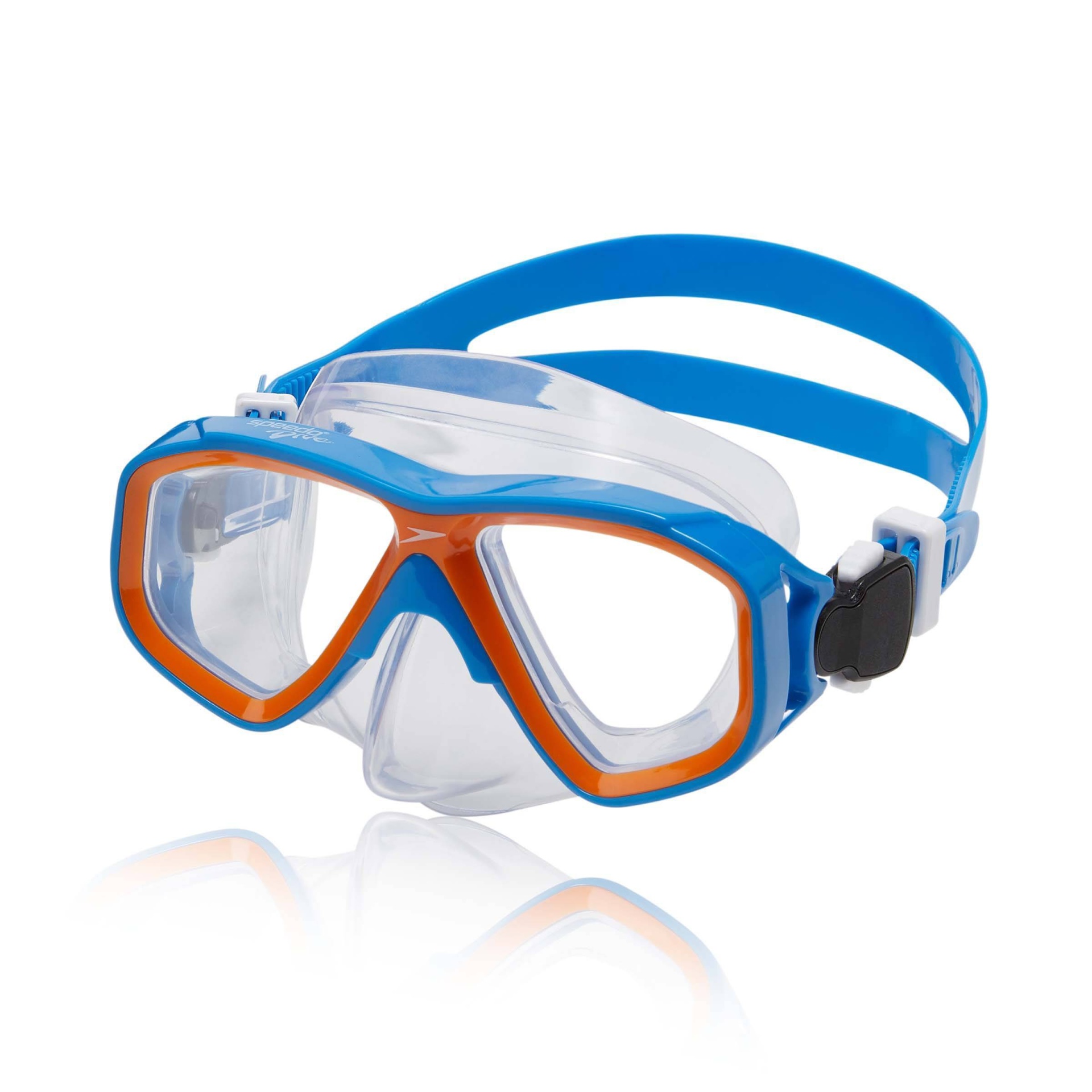 slide 1 of 3, Speedo Kids' Surf Gazer Swim Mask - Blue/Clear, 1 ct