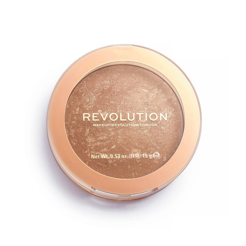slide 1 of 4, Makeup Revolution Reloaded Bronzer - Long Weekend - 0.53oz: Contouring Pressed Powder, Buildable Coverage, 0.53 oz