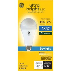 GE Household Lighting GE 150W A21 Light Bulb Ultra Bright Daylight