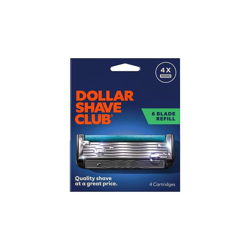 slide 2 of 7, Dollar Shave Club 6-Blade Razor Refill - Compatible with 4 and 6 Blade Handles - 4ct, 4 ct