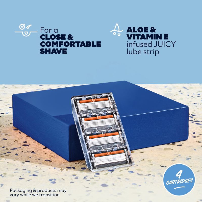 slide 2 of 9, Dollar Shave Club 6-Blade Razor Refill - Compatible with 4 and 6 Blade Handles - 4ct - Trial Size, 4 ct