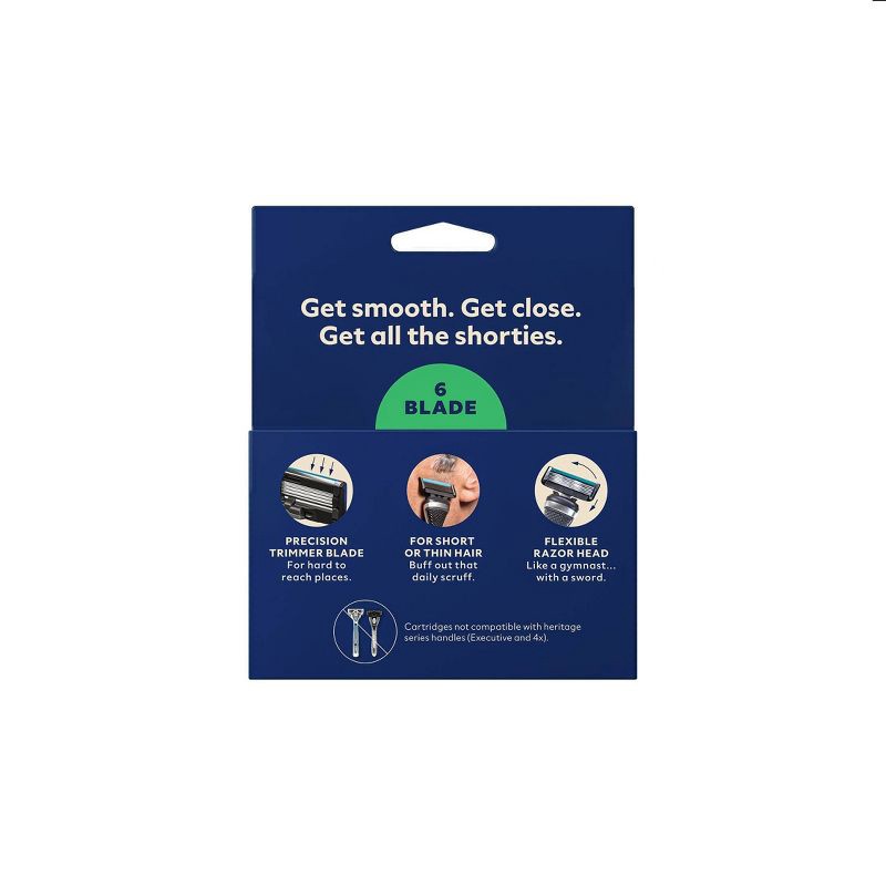 slide 3 of 7, Dollar Shave Club 6-Blade Razor Refill - Compatible with 4 and 6 Blade Handles - 4ct, 4 ct