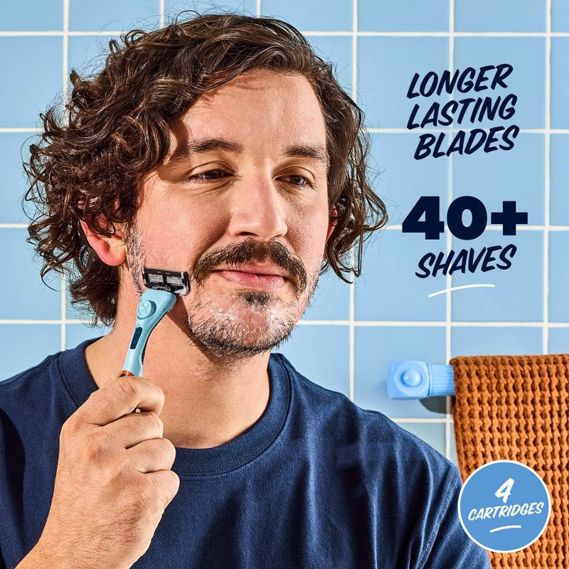 slide 4 of 9, Dollar Shave Club 6-Blade Razor Refill - Compatible with 4 and 6 Blade Handles - 4ct - Trial Size, 4 ct