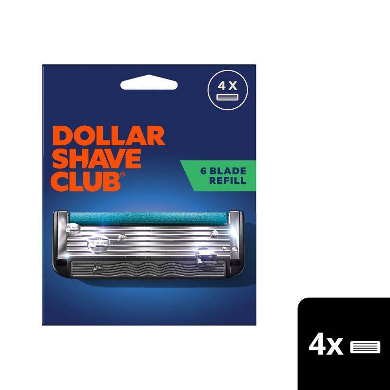 slide 1 of 7, Dollar Shave Club 6-Blade Razor Refill - Compatible with 4 and 6 Blade Handles - 4ct, 4 ct