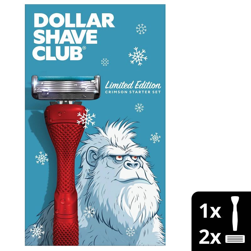 slide 2 of 7, Dollar Shave Club 6-Blade Men's Razor Starter Set - 1 Handle + 2 Cartridges, 1 ct