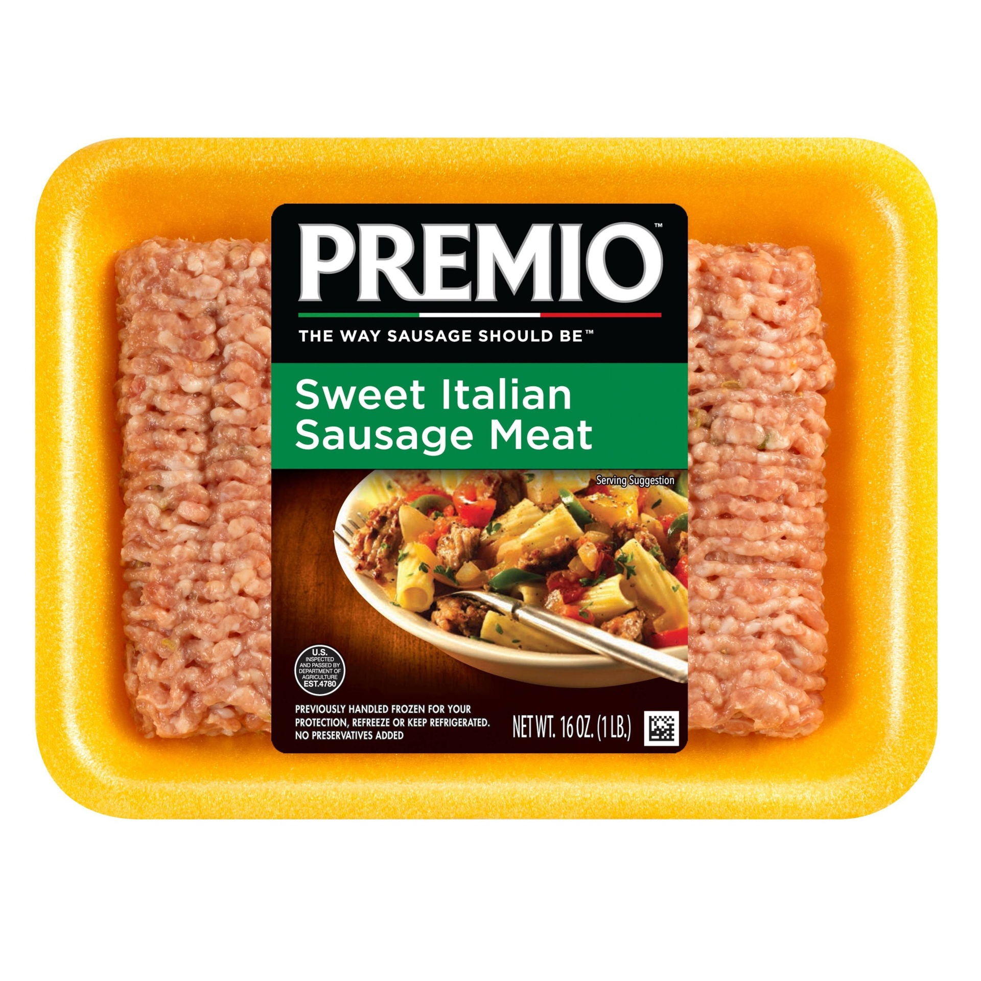 slide 1 of 4, Premio Sweet Italian Ground Dinner Sausage, 16 oz