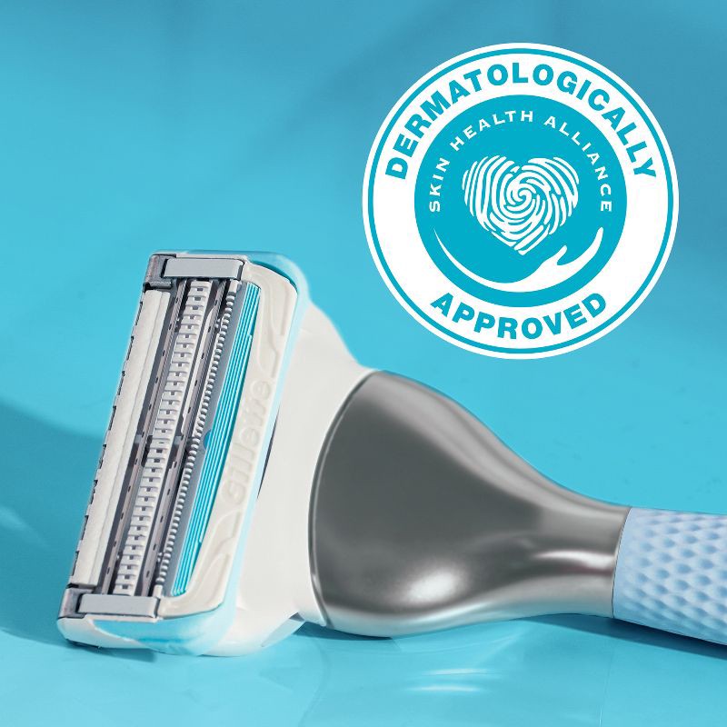 slide 7 of 9, Venus for Pubic Hair & Skin Women's Razor + 2 Razor Blade Refills, 1 ct