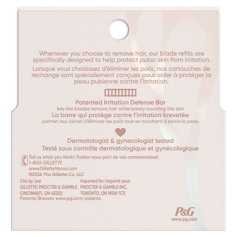 slide 2 of 8, Venus for Pubic Hair & Skin Women's Razor Blade Refills - 4ct, 4 ct