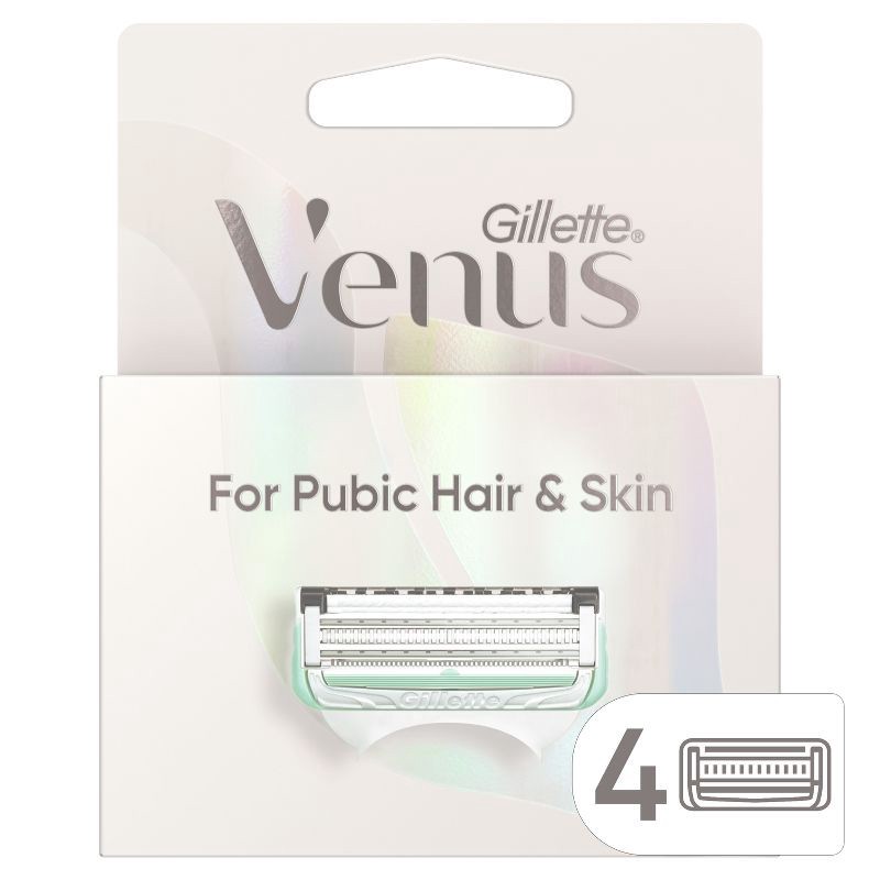 slide 4 of 7, Venus for Pubic Hair & Skin Women's Razor Blade Refills - 4ct, 4 ct