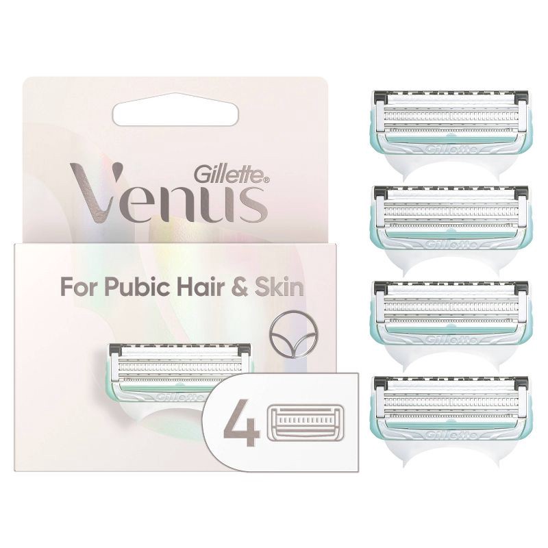 slide 1 of 7, Venus for Pubic Hair & Skin Women's Razor Blade Refills - 4ct, 4 ct