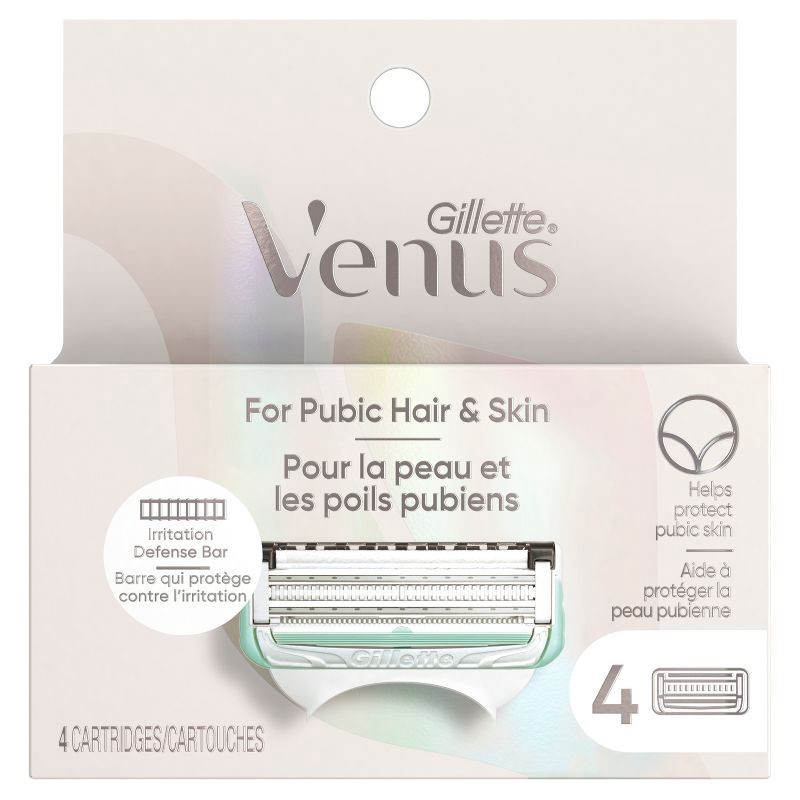 slide 6 of 6, Venus for Pubic Hair & Skin Women's Razor Blade Refills - 4ct, 4 ct