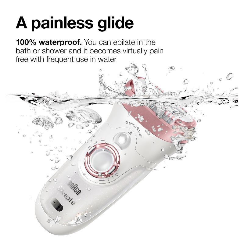 Women's Wet and Dry Cordless Epilator with 4 Extra Attachments