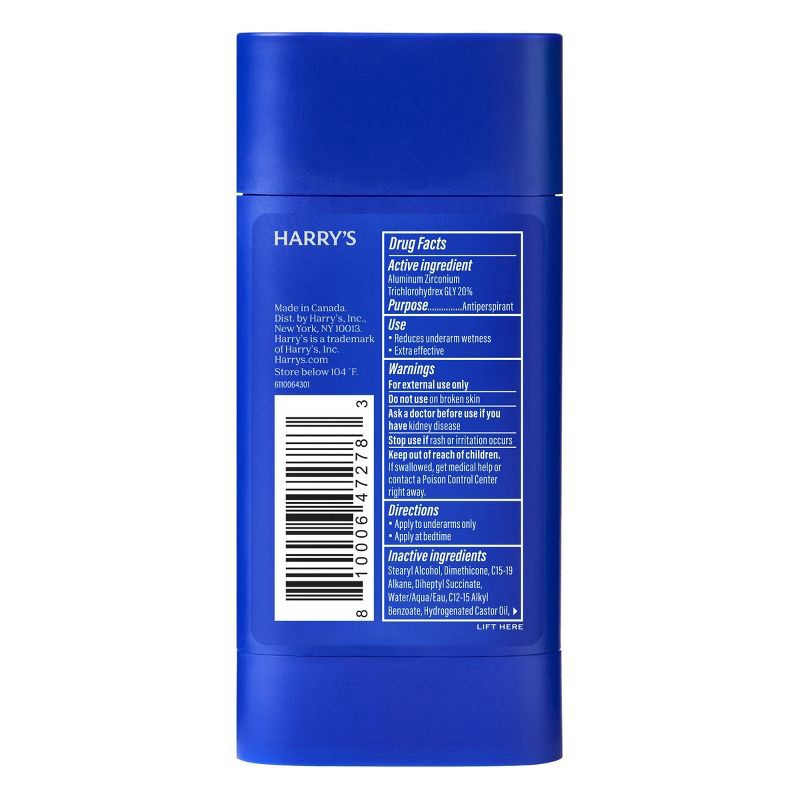 slide 8 of 8, Harry's Extra-Strength Solid Antiperspirant & Deodorant for Men Stone - 2.5oz, 2.5 oz