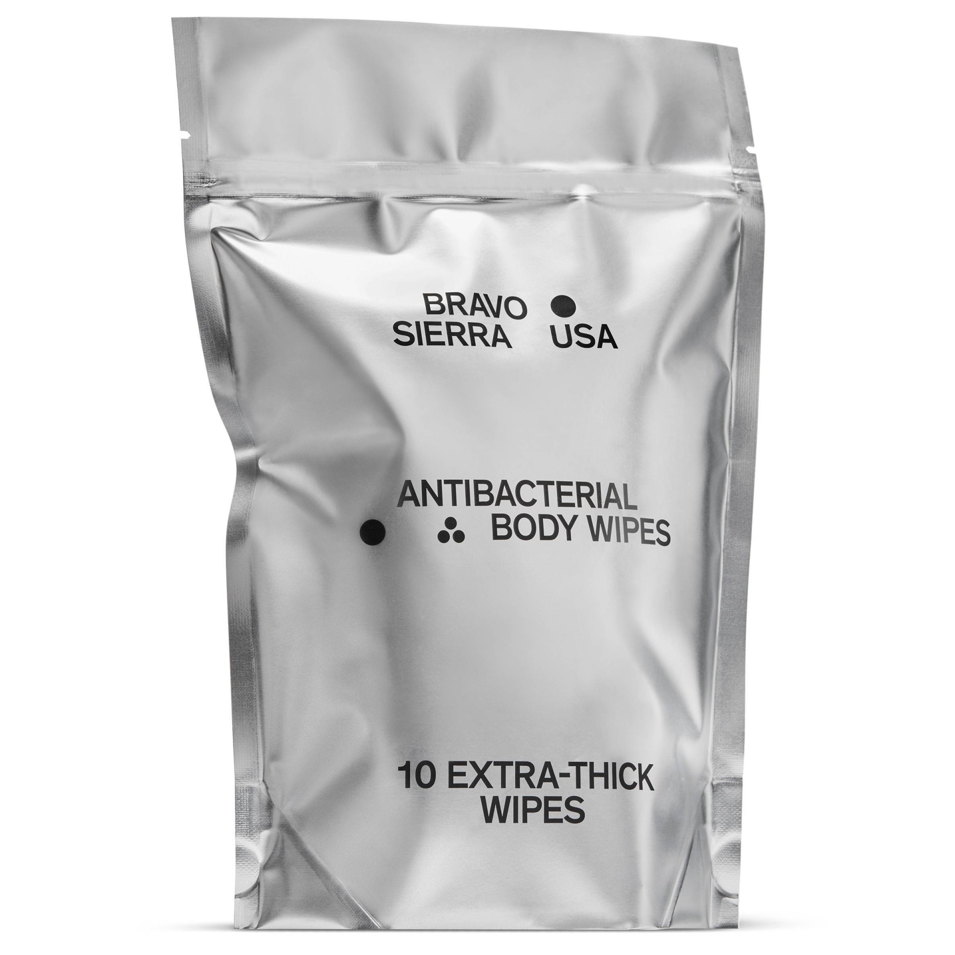 slide 1 of 7, BRAVO SIERRA Antibacterial Extra-Thick Biodegradable Body Wipes - 10ct, 10 ct