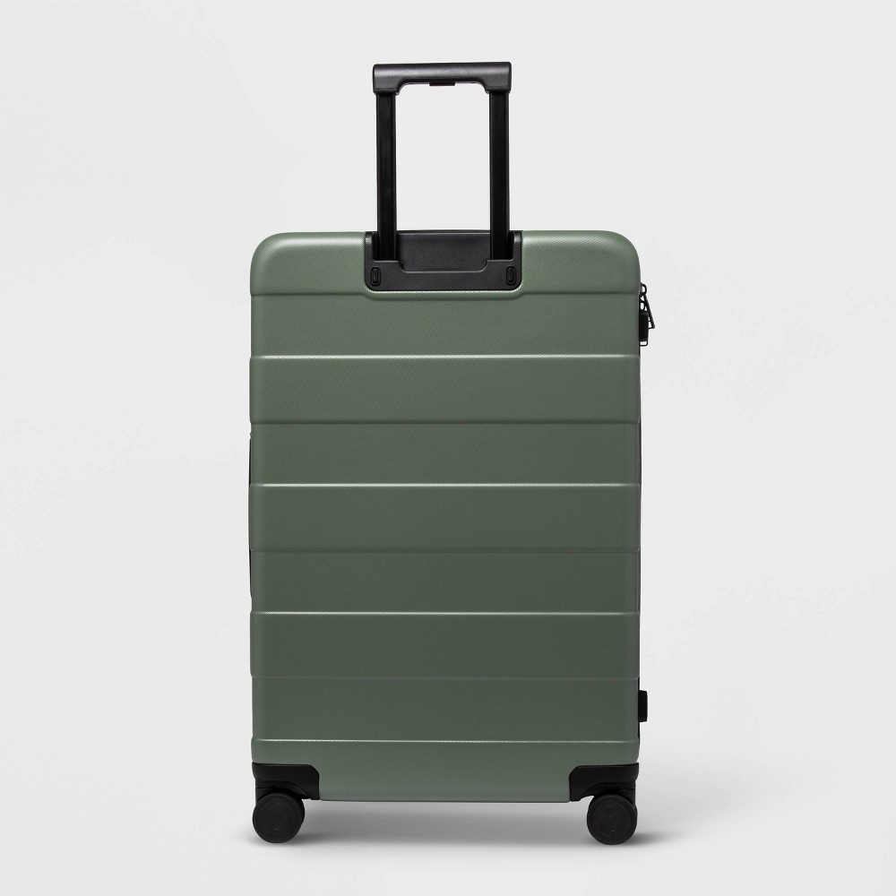 Hardside 30" Large Checked Spinner Suitcase Green Made By Design 1 ct