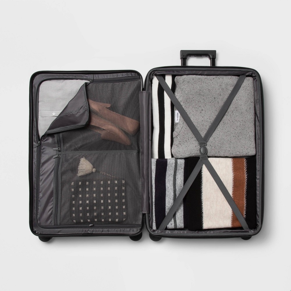 Hardside 30" Large Checked Spinner Suitcase Green Made By Design 1 ct Shipt