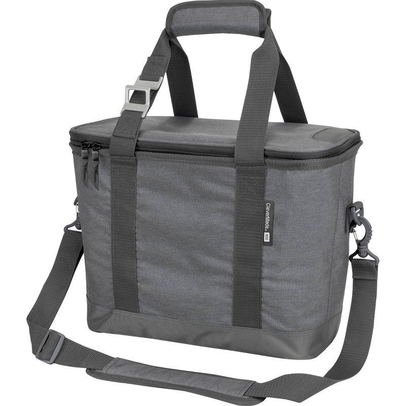 slide 1 of 7, CleverMade Eco Tahoe Soft Sided Collapsible 21qt Cooler - Gray, 21 qt