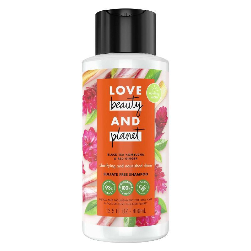 slide 5 of 7, Love Beauty and Planet Black Tea Kombucha & Red Ginger Sulfate Free Shampoo - 13.5 fl oz, 13.5 fl oz