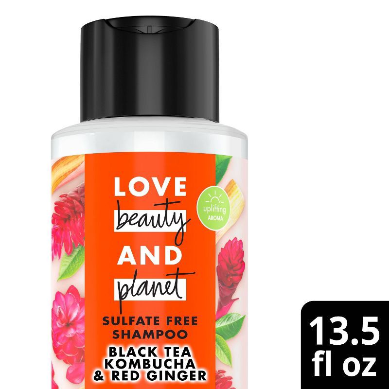 slide 1 of 7, Love Beauty and Planet Black Tea Kombucha & Red Ginger Sulfate Free Shampoo - 13.5 fl oz, 13.5 fl oz