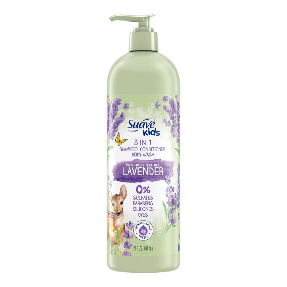 slide 5 of 7, Suave Kids' Naturals Lavender 3-in-1 Shampoo Conditioner & Body Wash - 20 fl oz, 20 fl oz