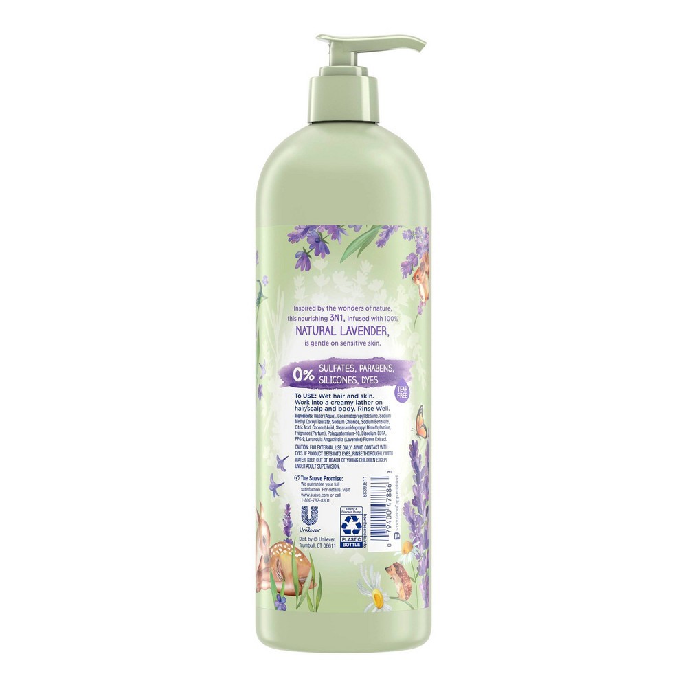 slide 7 of 7, Suave Kids' Naturals Lavender 3-in-1 Shampoo Conditioner & Body Wash - 20 fl oz, 20 fl oz