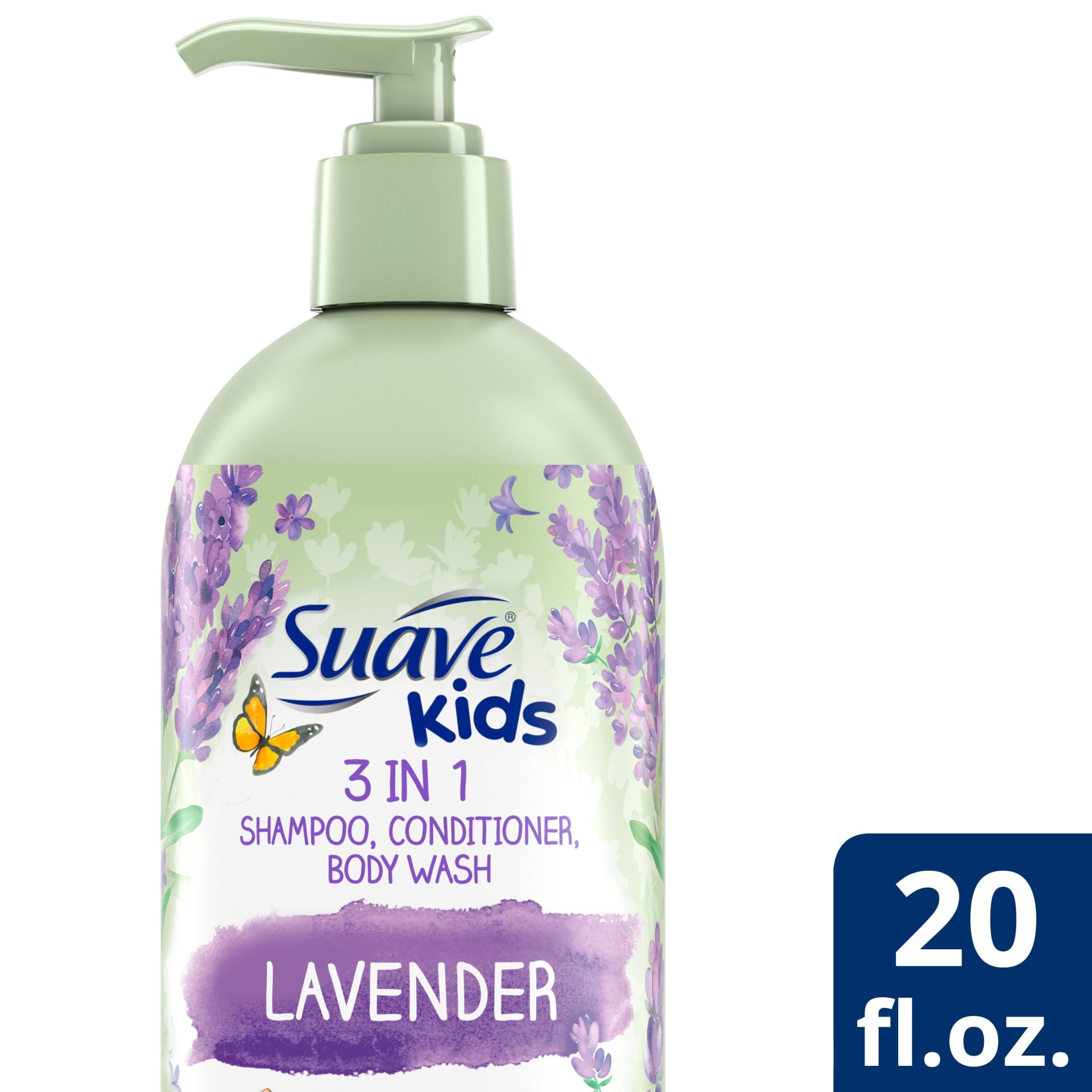 slide 1 of 7, Suave Kids' Naturals Lavender 3-in-1 Shampoo Conditioner & Body Wash - 20 fl oz, 20 fl oz