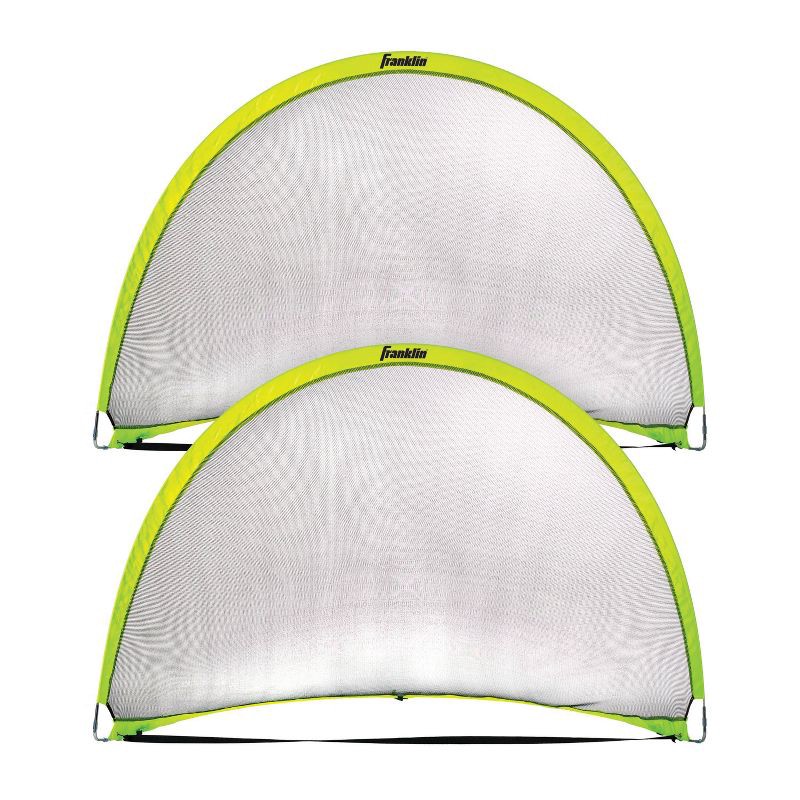 slide 1 of 7, Franklin Sports 4'x3' Blackhawk Pop Up Soccer Goal Set with Carry Bag, 1 ct
