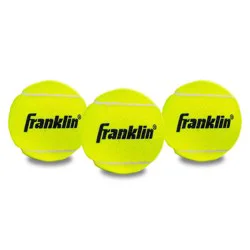 Franklin Sports Practice Tennis Balls Can - 3pk: Rubber Fill, All Ages Use
