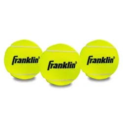 Franklin Sports Practice Tennis Balls Can - 3pk: Rubber Fill, All Ages Use