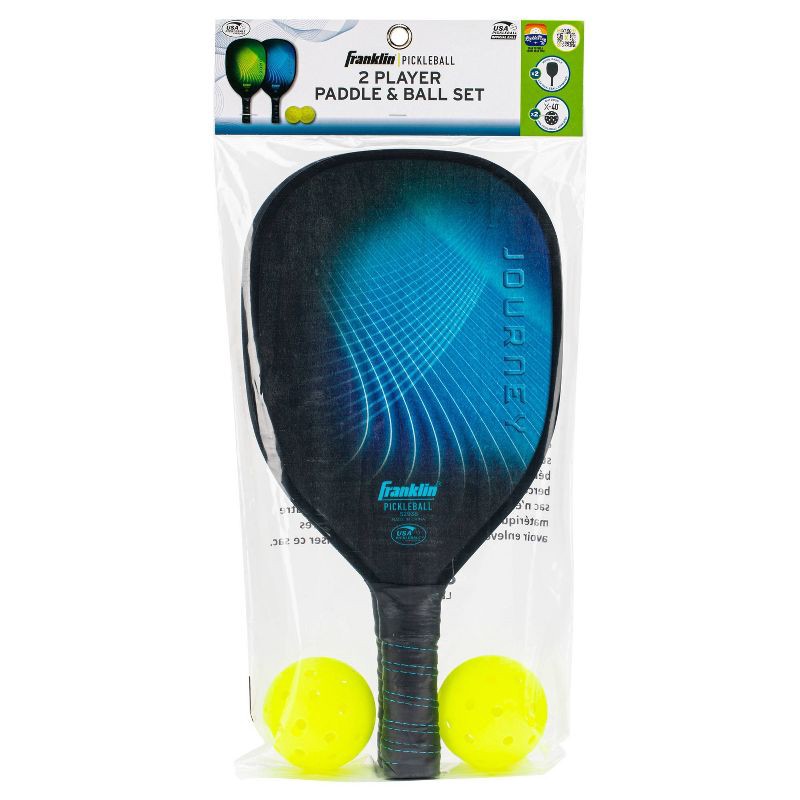 slide 1 of 10, Franklin Sports 2 Player Wood Pickleball Paddles and Balls, 1 ct