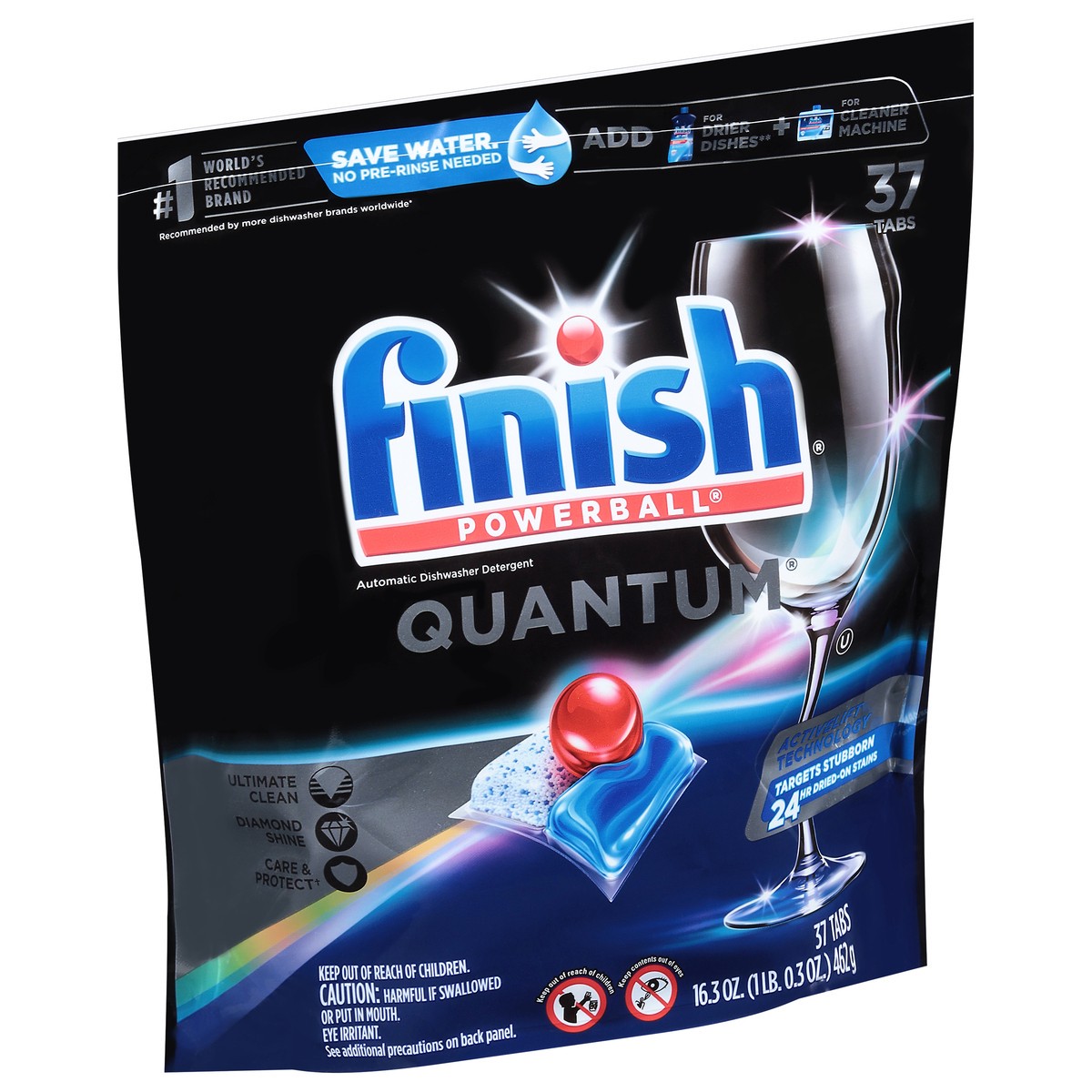 slide 2 of 9, Finish Powerball Quantum Automatic Dishwasher Detergent 37 ea, 37 ct