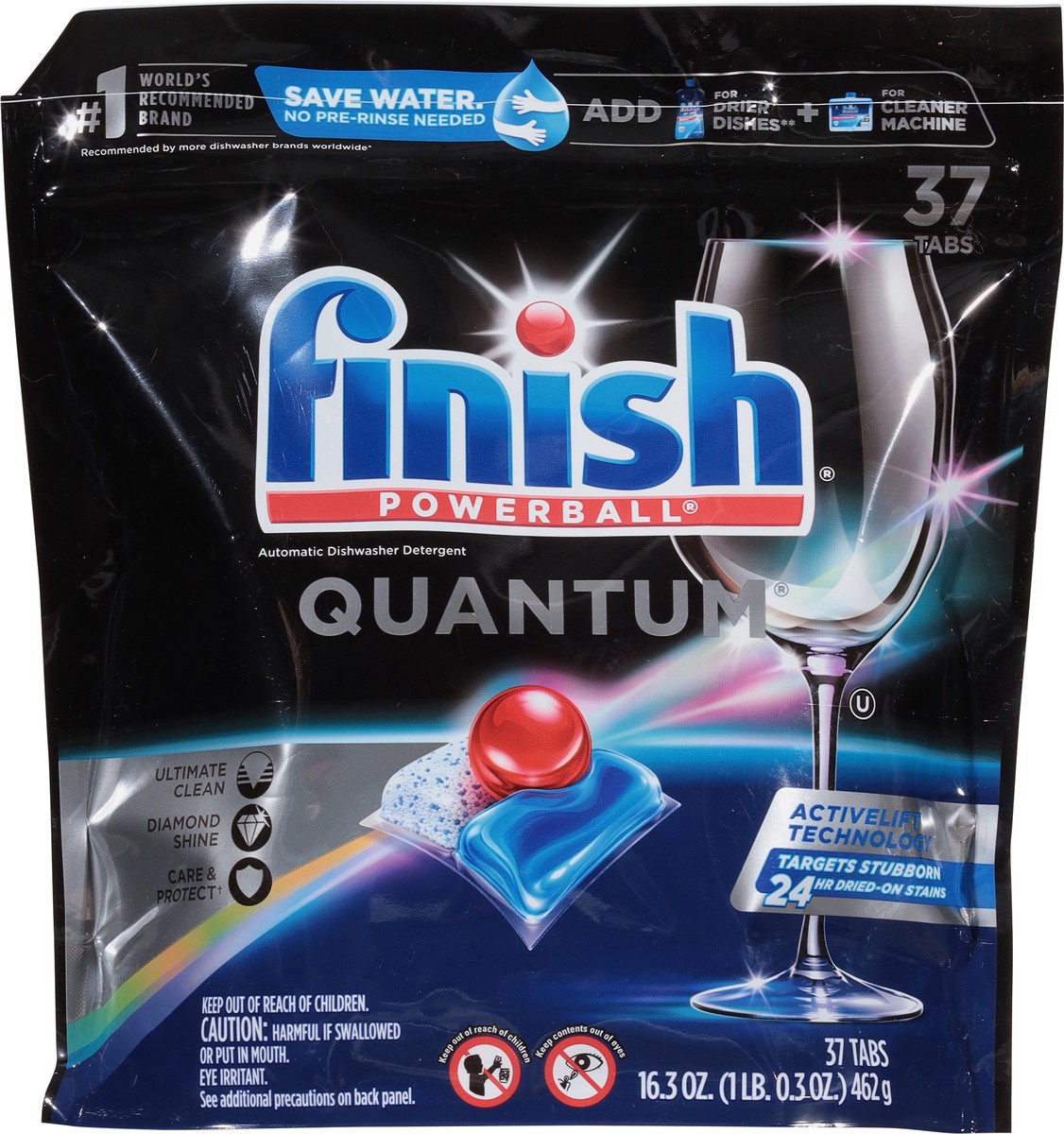 slide 6 of 9, Finish Powerball Quantum Automatic Dishwasher Detergent 37 ea, 37 ct