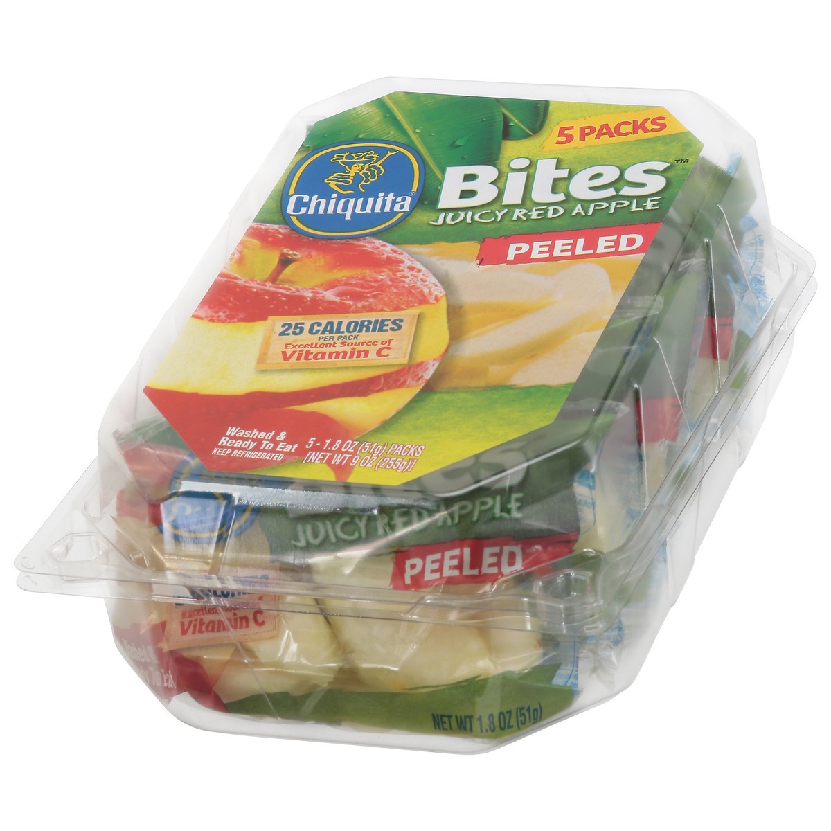 slide 12 of 13, Chiquita Bites Peeled Juicy Red Apple 5 - 1.8 oz Packs, 5 ct