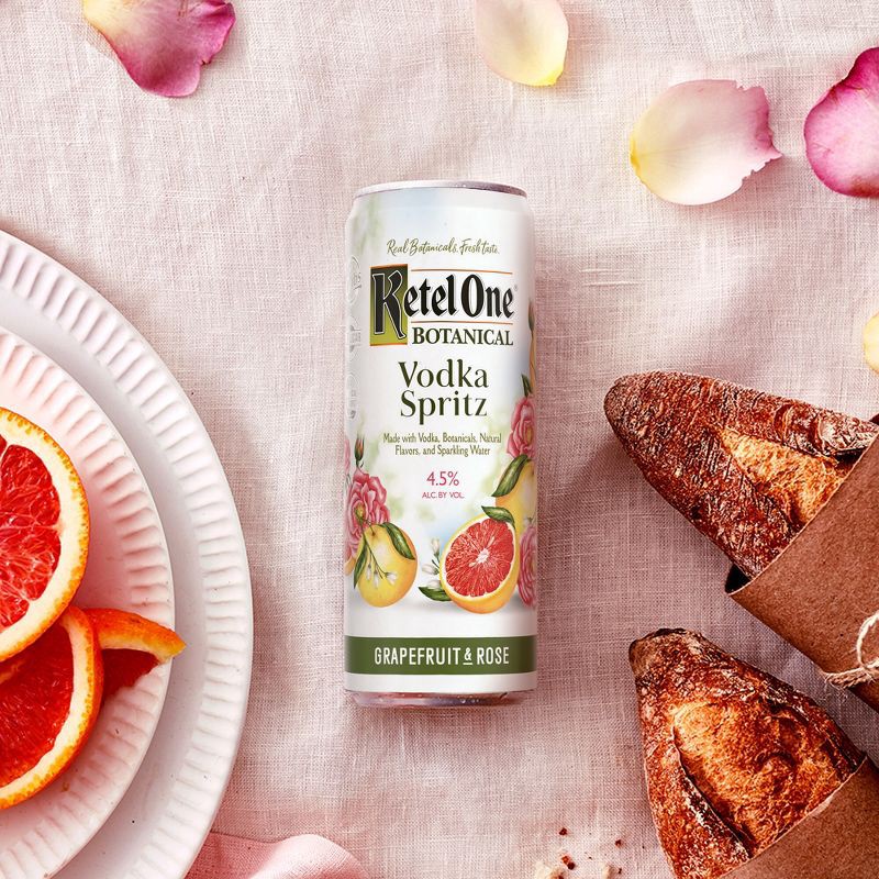 slide 3 of 6, Ketel One Botanical Grapefruit & Rose Vodka Spritz - 4pk/355ml Cans, 4 ct; 355 ml