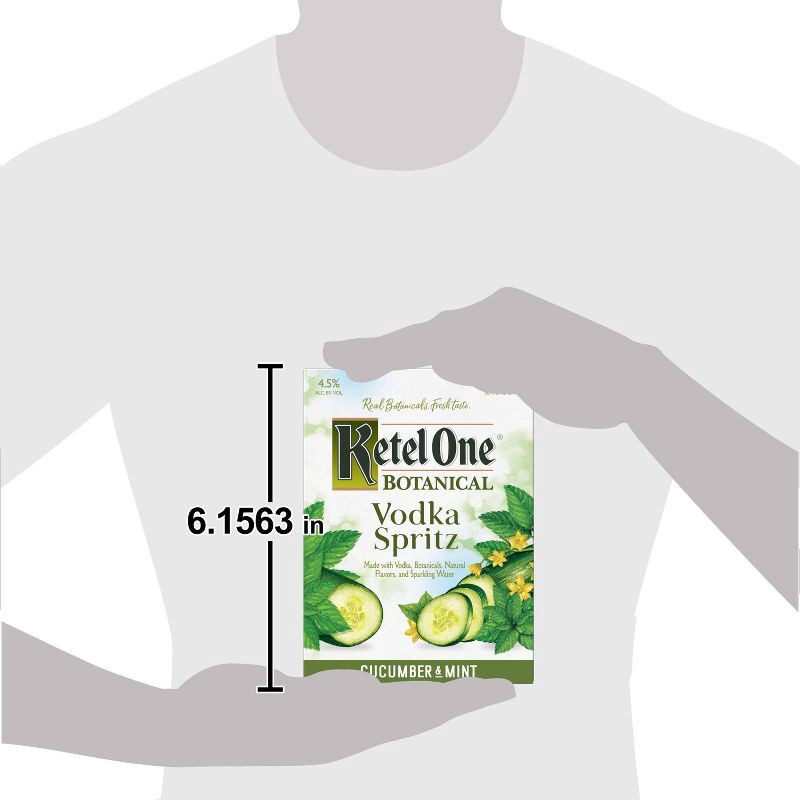 slide 5 of 5, Ketel One Botanical Cucumber & Mint Vodka Spritz - 4pk/355ml Cans, 4 ct; 355 ml