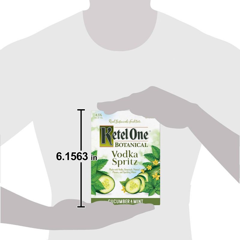 slide 6 of 6, Ketel One Botanical Cucumber & Mint Vodka Spritz - 4pk/355ml Cans, 4 ct; 355 ml