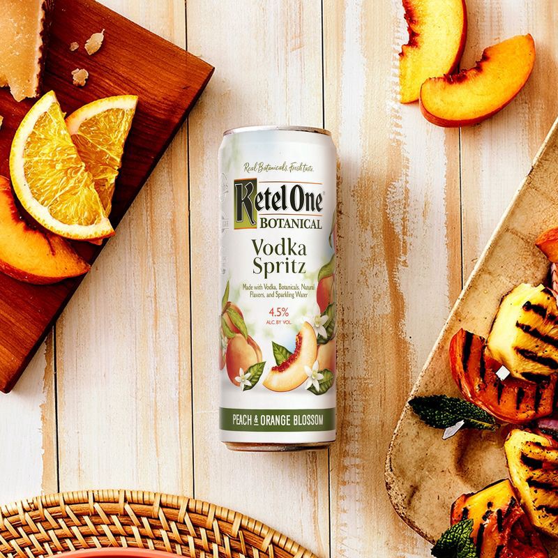 slide 3 of 6, Ketel One Botanical Peach & Orange Blossom Vodka Spritz - 4pk/355ml Cans, 4 ct; 355 ml