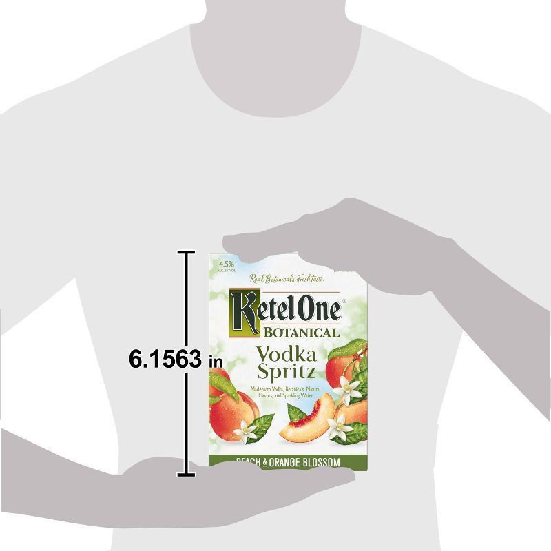 slide 6 of 8, Ketel One Botanical Peach & Orange Blossom Vodka Spritz - 4pk/355ml Cans, 4 ct; 355 ml