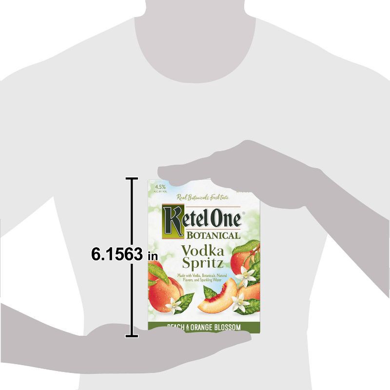 slide 6 of 6, Ketel One Botanical Peach & Orange Blossom Vodka Spritz - 4pk/355ml Cans, 4 ct; 355 ml