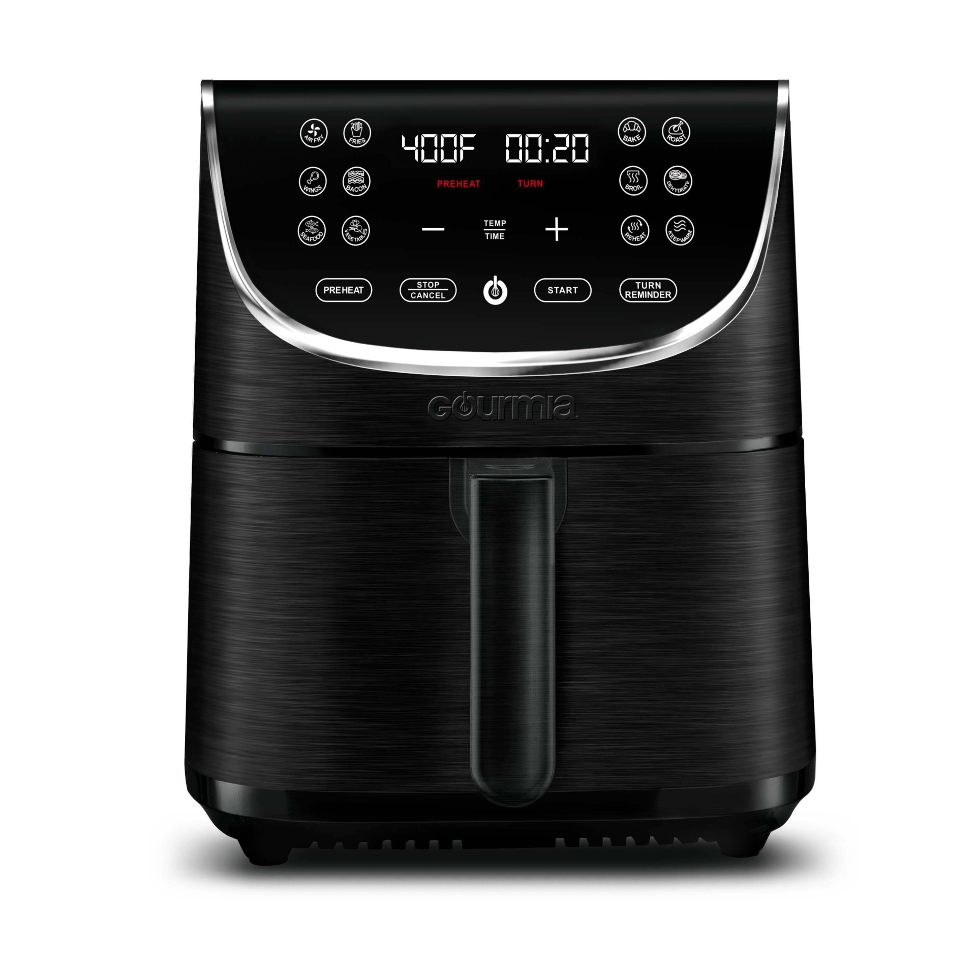 slide 1 of 3, Gourmia Digital Air Fryer - Black, 7 qt