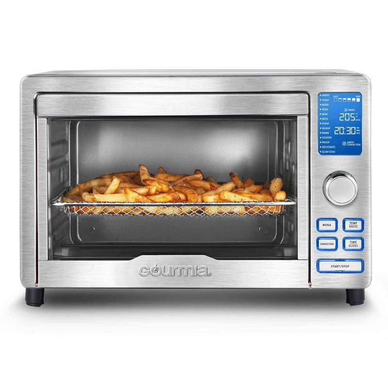 slide 3 of 7, Gourmia Digital Stainless Steel Toaster Oven Air Fryer – Stainless Steel, 1 ct