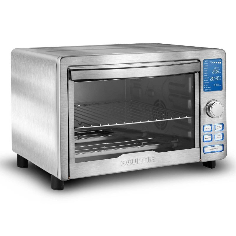 Gourmia Digital 4-Slice Toaster Oven Air Fryer with 11 Cooking Functions  Stainless Steel Gray