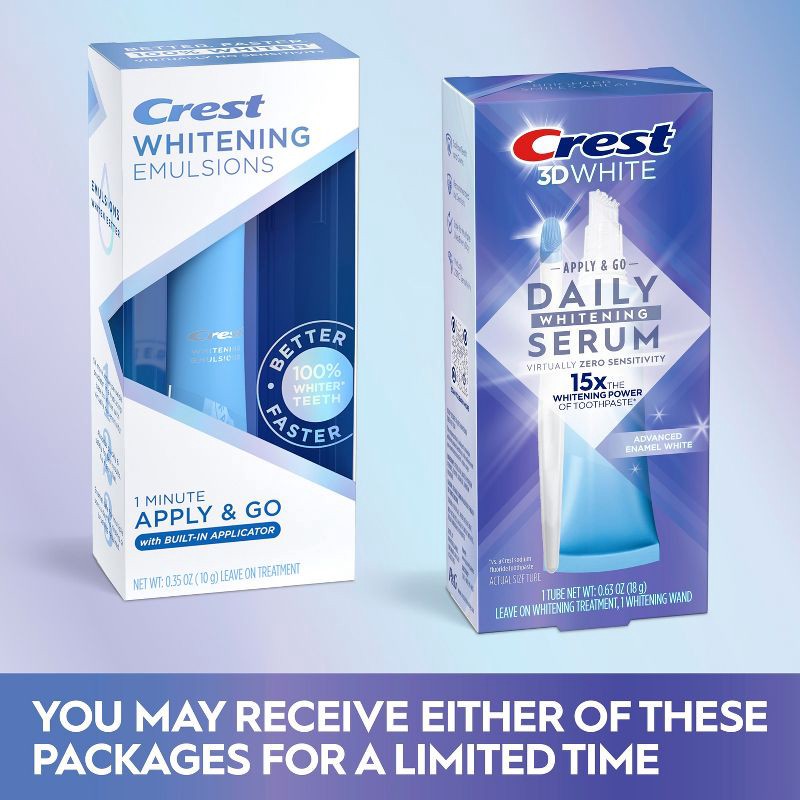 slide 10 of 11, Crest 3DWhite Daily Whitening Serum Advanced Enamel White Teeth Whitening Treatment - 0.63 oz, 0.63 oz