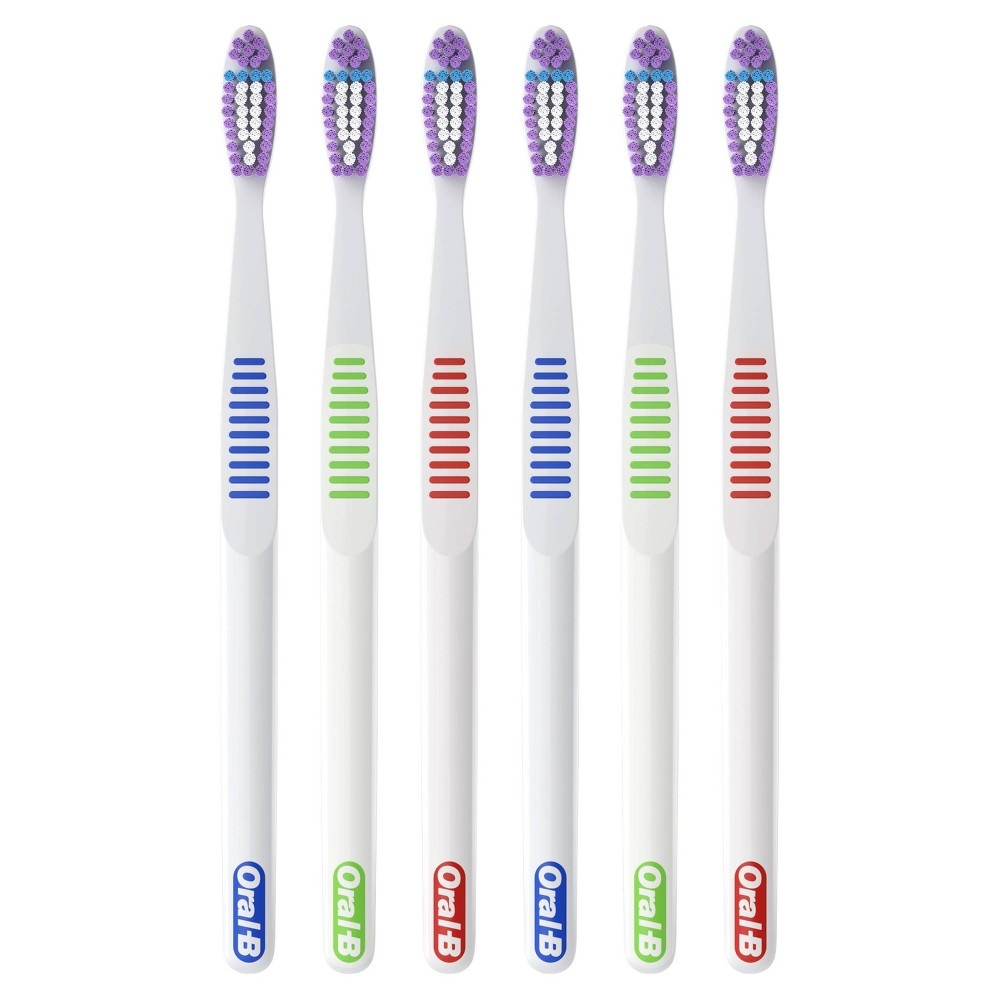 slide 2 of 4, Oral-B Fresh & Clean Toothbrushes - Medium, 6 ct