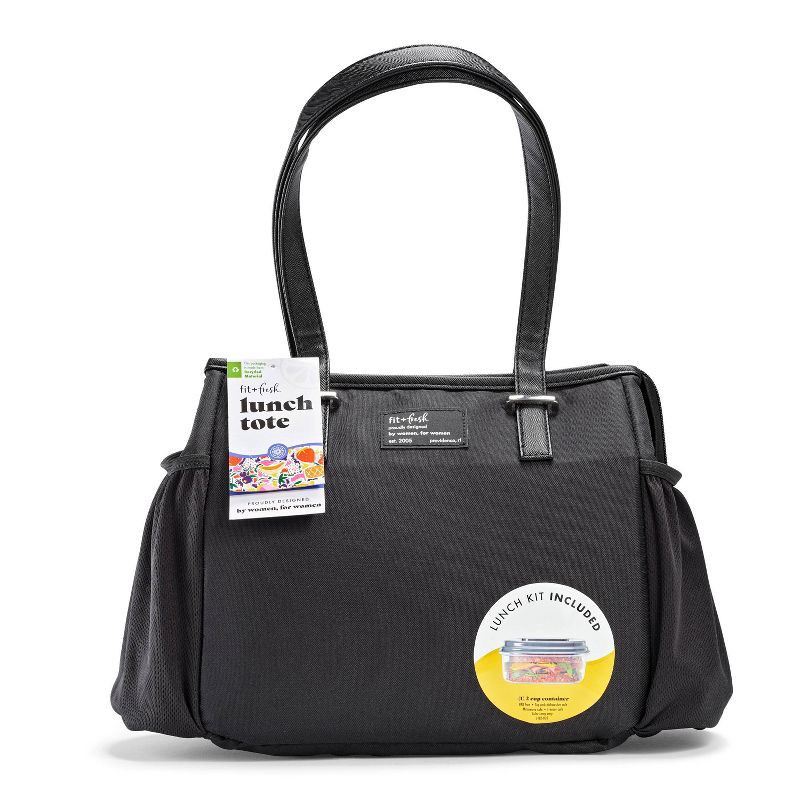slide 7 of 10, Fit & Fresh Copley Lunch Kit: Nylon Tote with Food Container, BPA-Free, 1 ct
